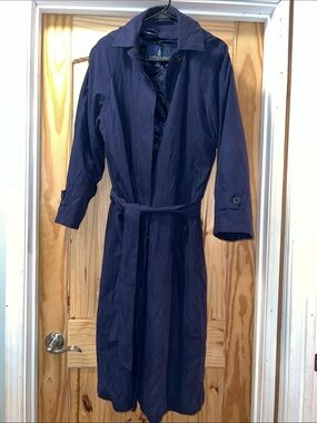 London Fog Woman’s Dark Navy Belted Trench Coat